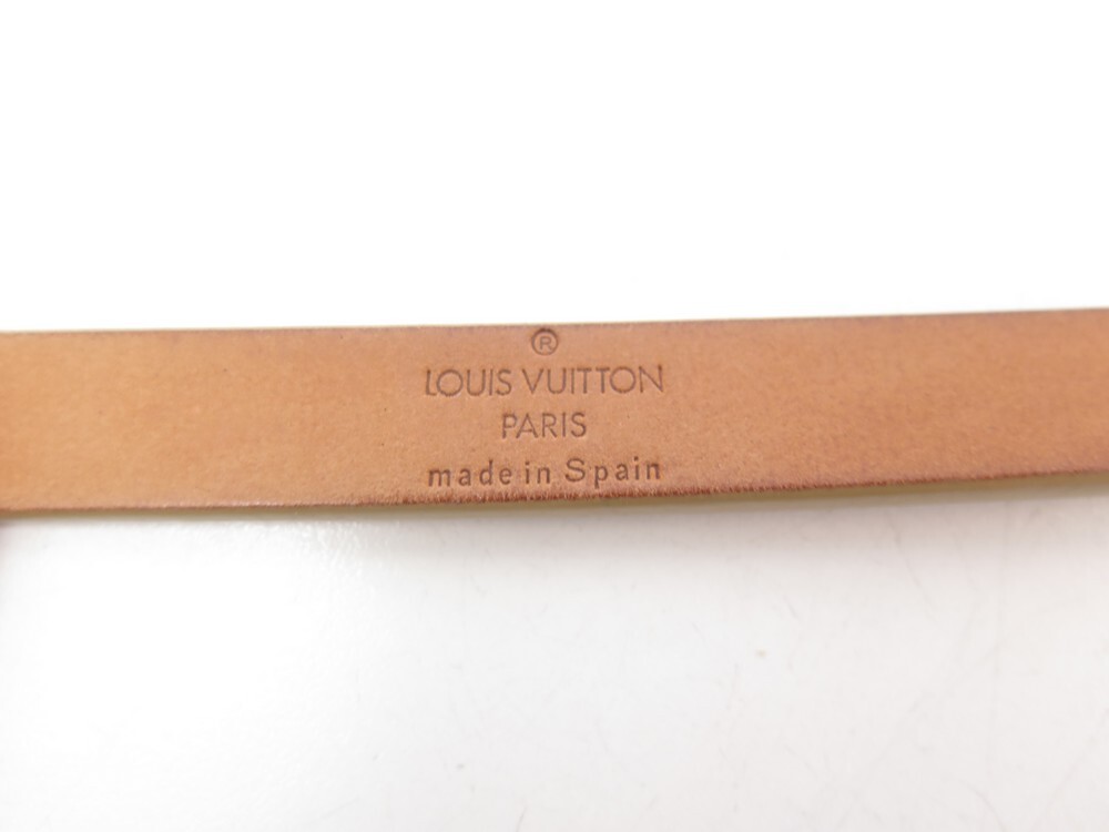 THIN LOUIS VUITTON BELT 1.5cm T 83 WOMEN'S BEIGE LEATHER BELT ref