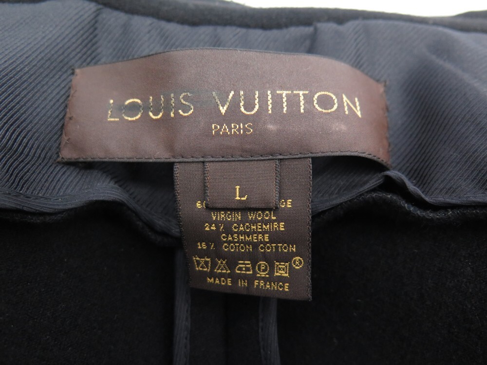 COAT LOUIS VUITTON CAPE L 42 IN CASHMERE BLACK CASHMERE COAT CLOAK