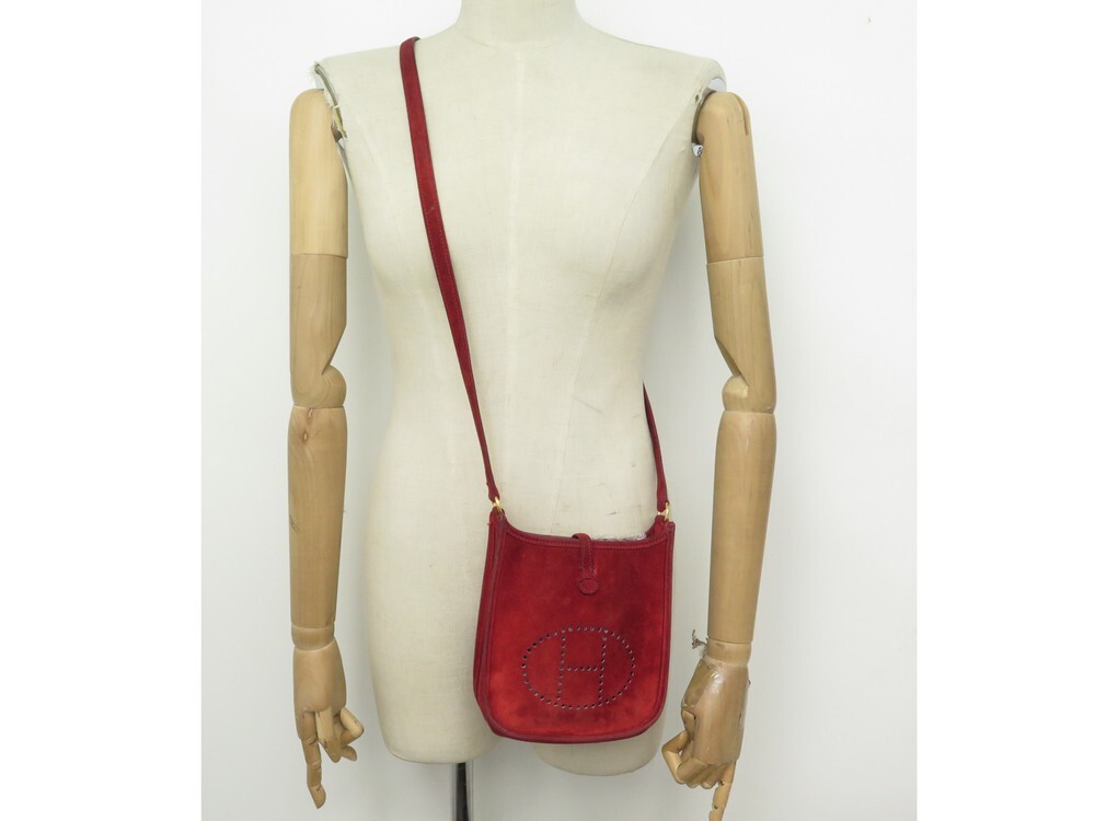 Mini sac Evelyne HERMES en daim - VALOIS VINTAGE PARIS