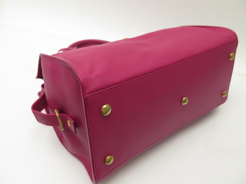 HANDBAG YVES SAINT LAURENT CABAS LINE Y CHYC M 311208 FUSHIA LEATHER BAG  Fuschia ref.566409 - Joli Closet