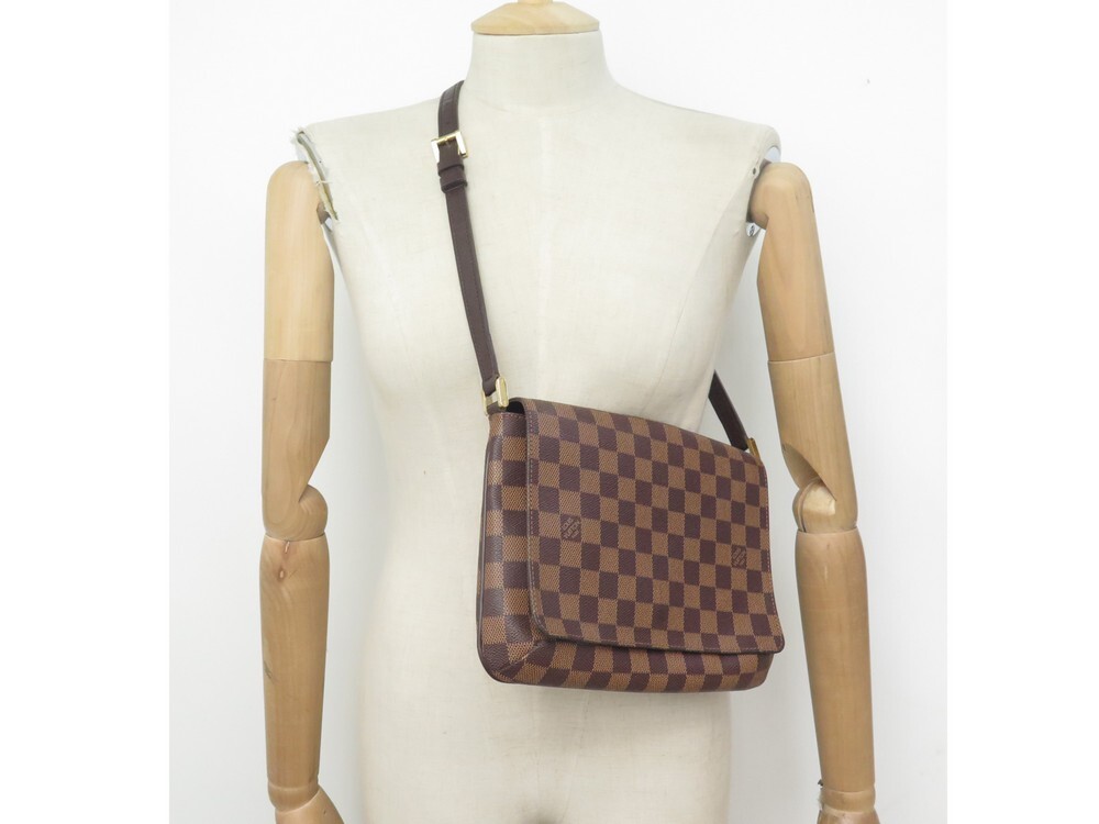 Auth Louis Vuitton Damier Musette Tango Long Strap N51301 Women's Shoulder  Bag