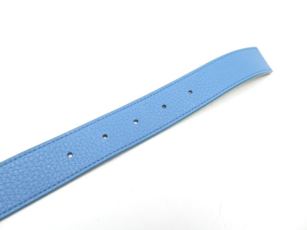 REVERSIBLE BELT LV LOUIS VUITTON M9039 85 CM IN BLUE AND WHITE