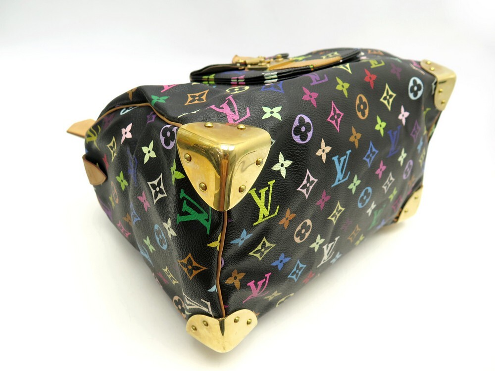 Authenticated Used Louis Vuitton Monogram Multicolor Speedy 30 Noir M92642  Handbag 