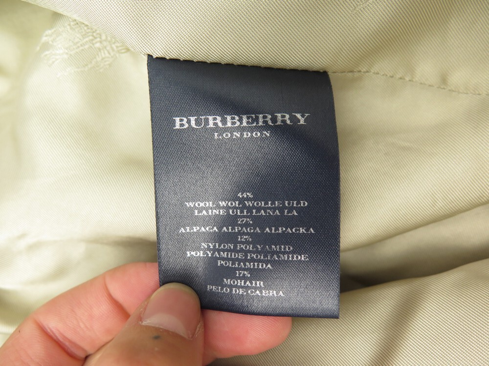 manteau long burberry check tartan l 42 en laine