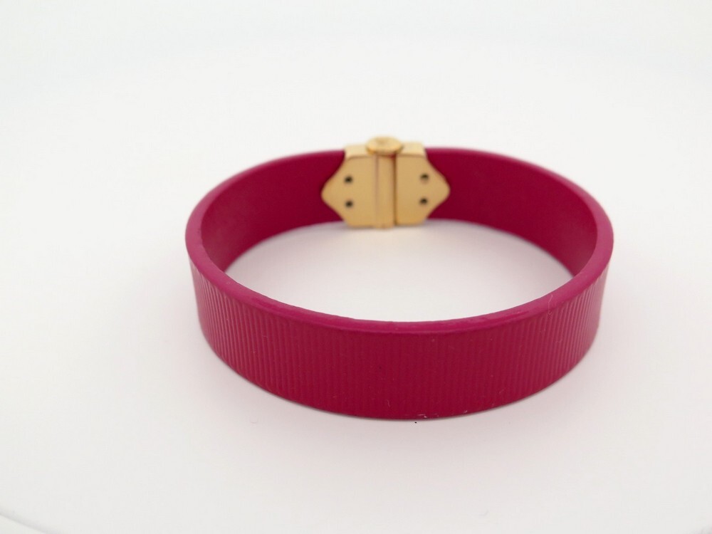 LV Louis Vuitton Bracelet Indian Rose Epi Leather Spirit 17 M6681