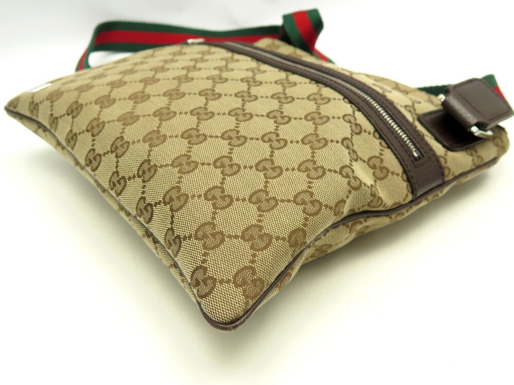 NEW GUCCI MESSENGER BAG 145809 GUCCISSIMA GG BAG CANVAS SHOULDER