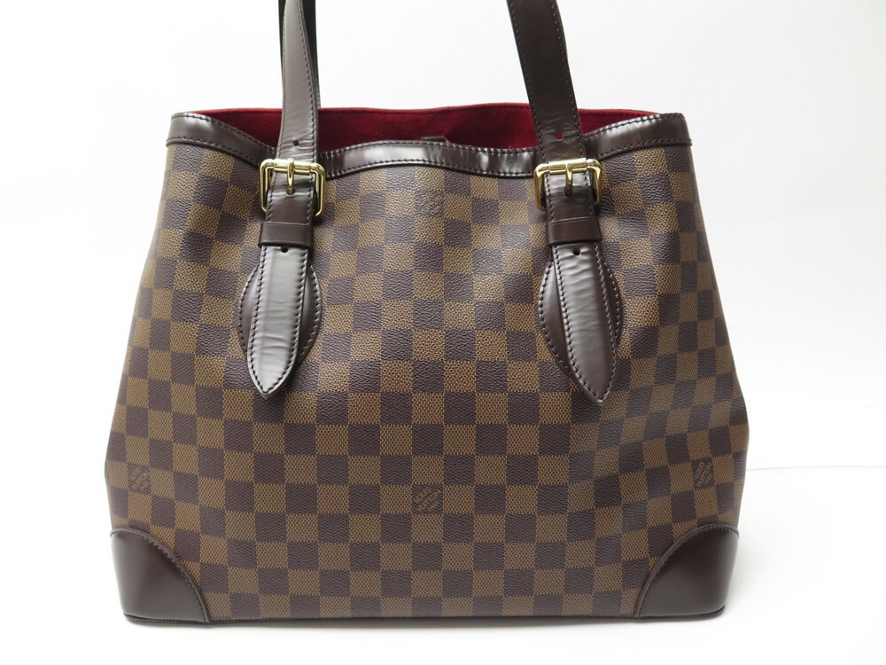 sac cabas louis vuitton hampstead en toile damier azur et cuir