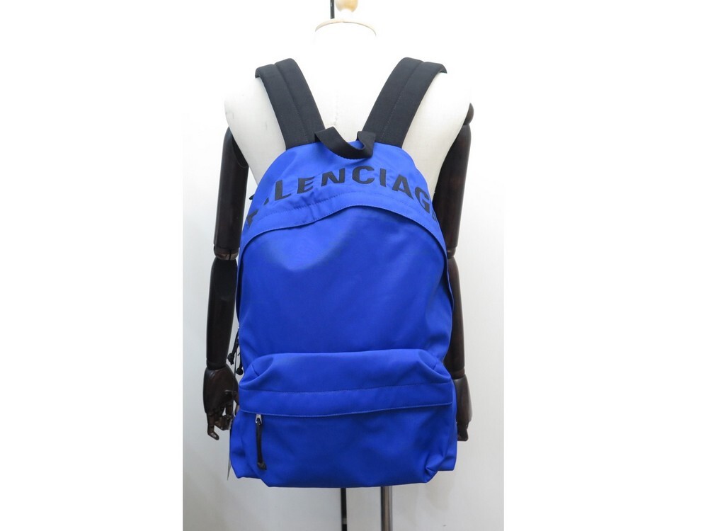 Wheel cloth backpack Balenciaga Blue in Cloth - 31679329