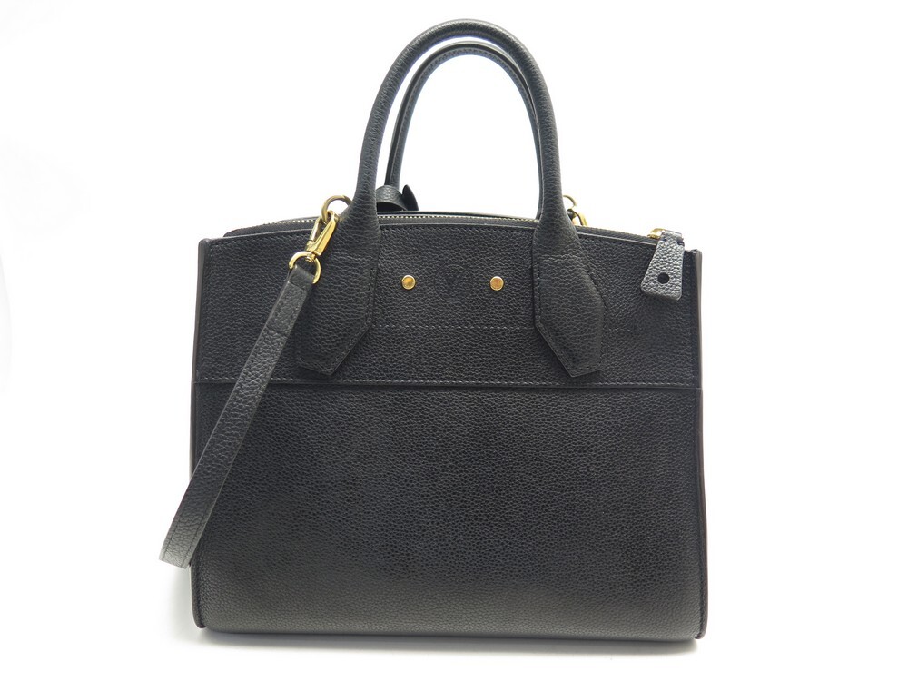 Louis Vuitton Black Leather City Steamer PM Bag Louis Vuitton