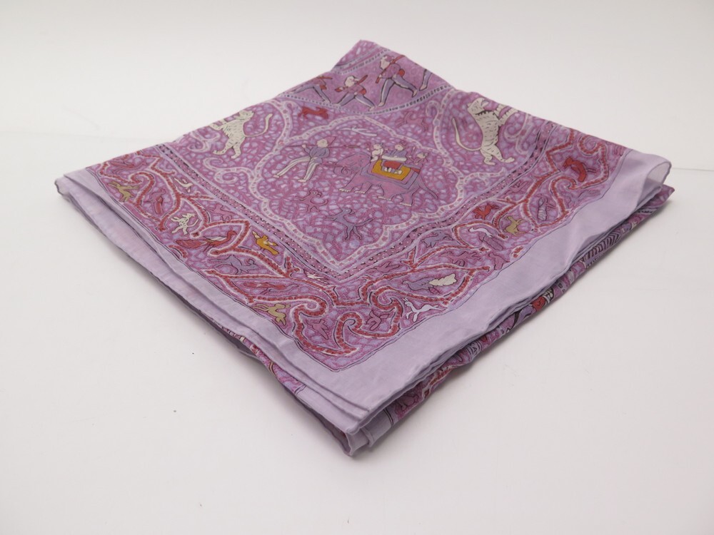 Blue and Purple Lalbhai Dalpatbhai Institute of Indology Silk Scarf 140