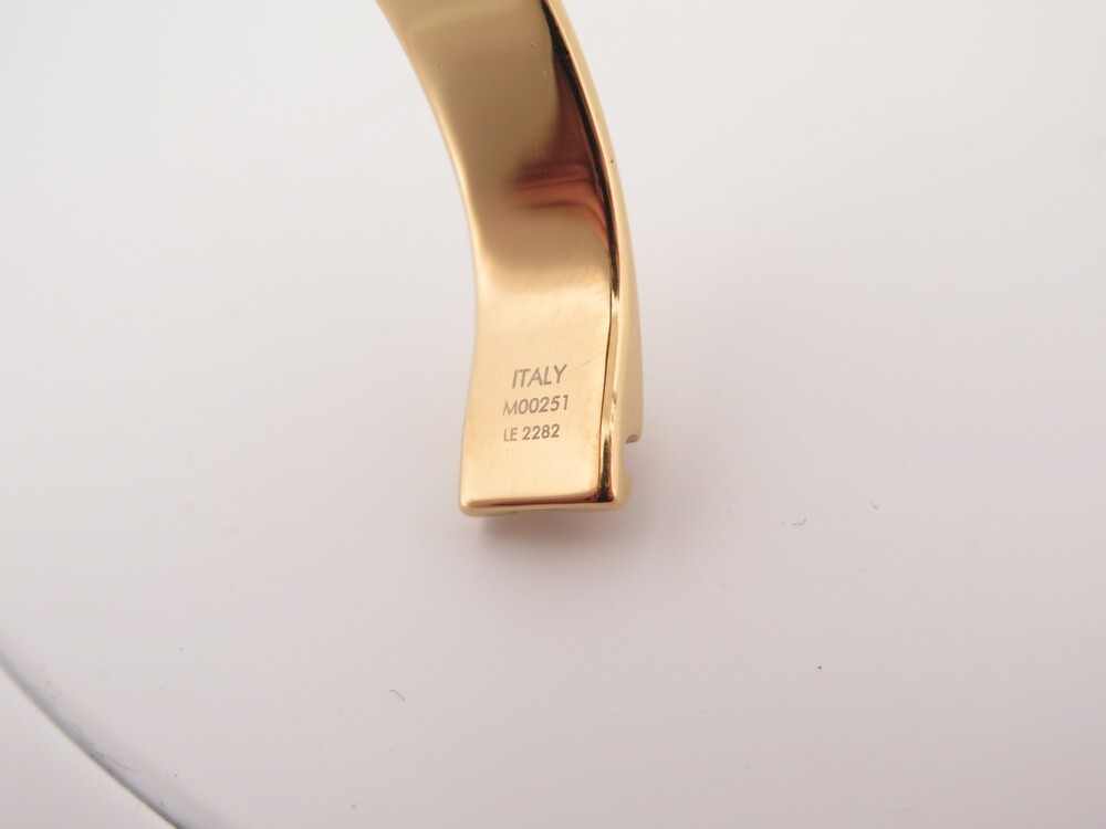 LOUIS VUITTON BRACELET RING M00251 NANOGRAM CUFF 17 GOLD METAL CM