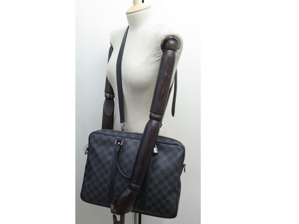 AmaflightschoolShops Revival, Porte-documents Louis Vuitton Sabana en  toile damier et cuir marron