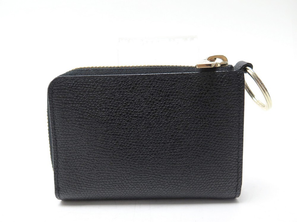 Valextra Key Holder zip-around wallet, Black