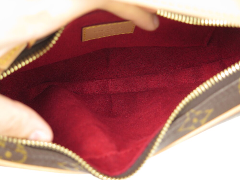 Sac à main croissant en toile Louis Vuitton Brown in Cloth - 31633165