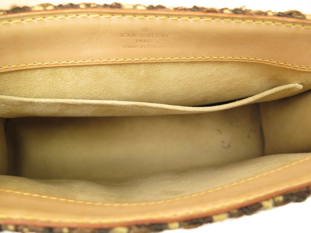 LOUIS VUITTON Monogram tweed Tweedy Shoulder Bag Patent leather M92820  90176189