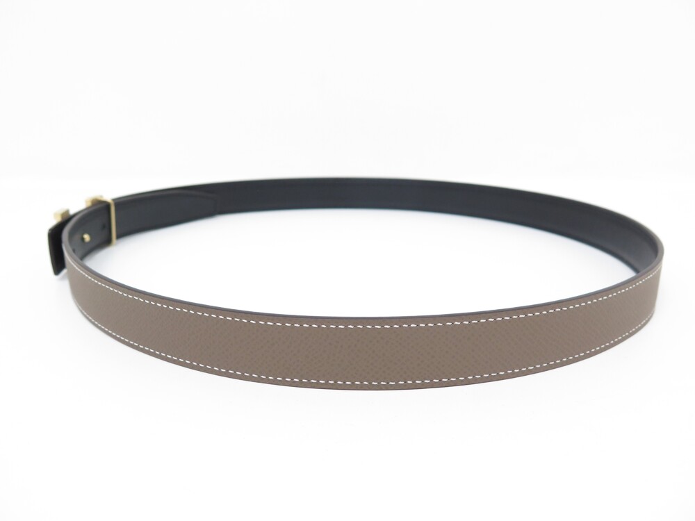 HERMES CEINTURE Dog Collar in Vintage Brown Ostrich T.85 -  Finland