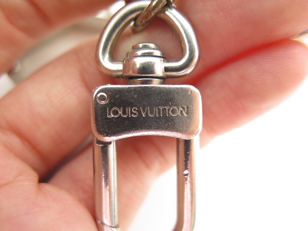 Authentic LOUIS VUITTON Porte Cles LV Initiales Key Holder Silver M65071  #f15550