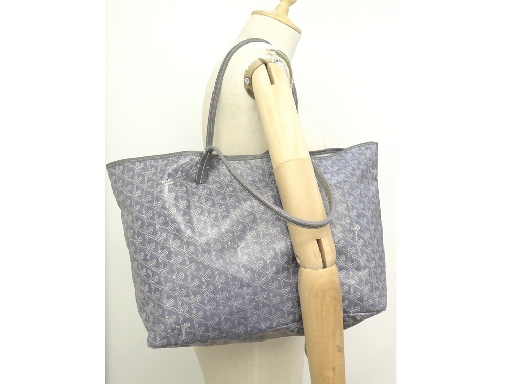 Goyard Sac cabas blanc St Louis PM avec pochette Cuir ref.493376