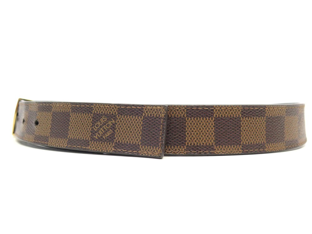 Ceinture Louis Vuitton Initiales pour homme en toile damier