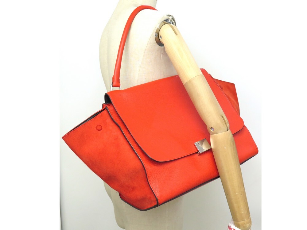 Celine trapeze red hot sale