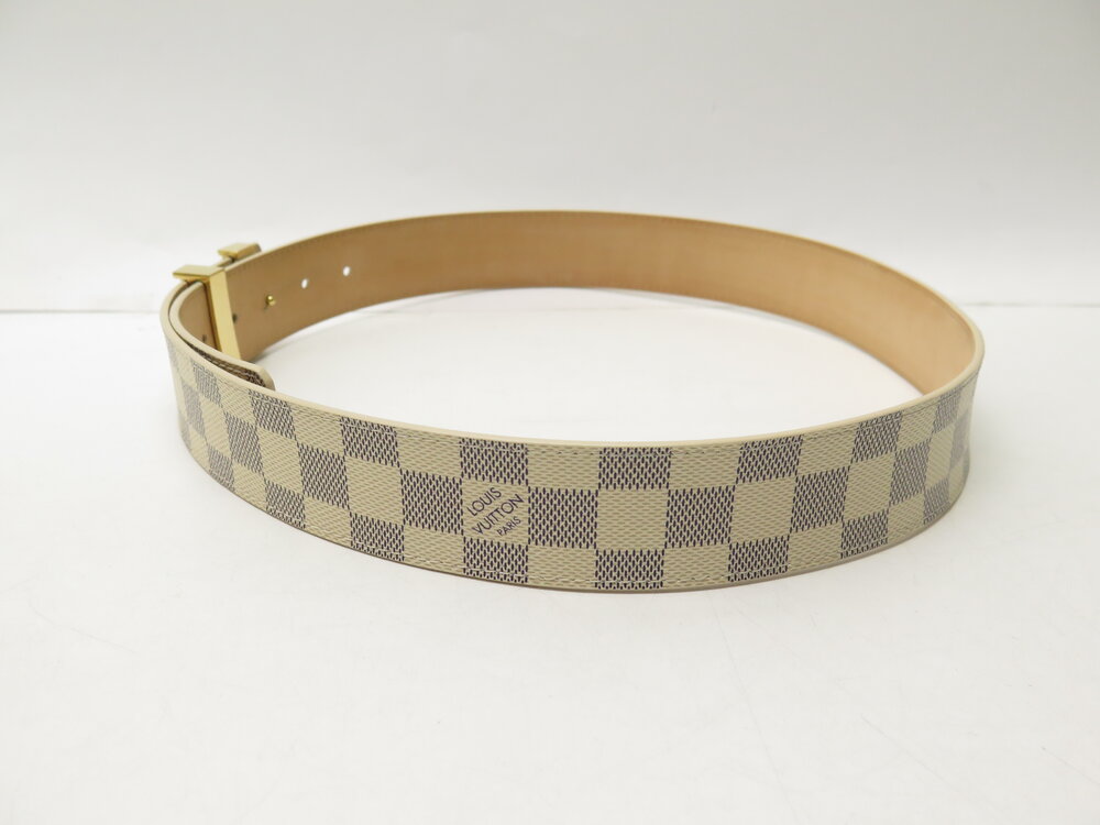 ceinture louis vuitton boucle lv initials toile damier